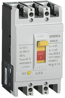 Выключатель автоматический ВА66-31 3Р 16А 18кА GENERICA | код. SAV10-3-0016-G | IEK 